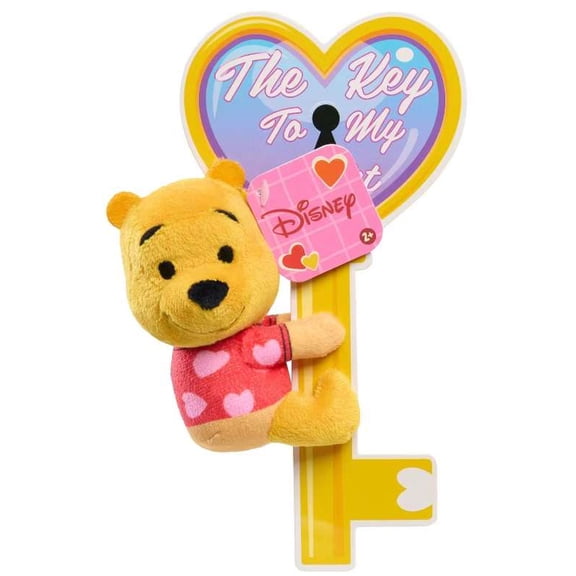 Collectible Disney Valentine's The Key to My Heart Winnie the Pooh Mini Gripper Plush