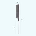 thumbnail image 6 of Kiss Colors & Care 9" Carbon Fiber Small Tooth Pin Tail Hair Comb, Black, 6 of 8