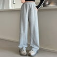 thumbnail image 2 of SUYOLL Children Girls Pants Medium and Large Straight Pants Loose Casual Wide Leg Pants Classic Versatile Pants 4-13 Years, 2 of 4
