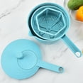 thumbnail image 4 of Houderco Manual Para Ensaladas Y Verduras Con Cesta Drenante Y Azul Claro Para Cocina, 4 of 8