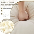 thumbnail image 6 of FFH 150" Living Room Sofa, Contemporary 4 Seat Couch, Comfy Cloud Couch, Pleated Design, Easy Assembly, Beige, 6 of 12