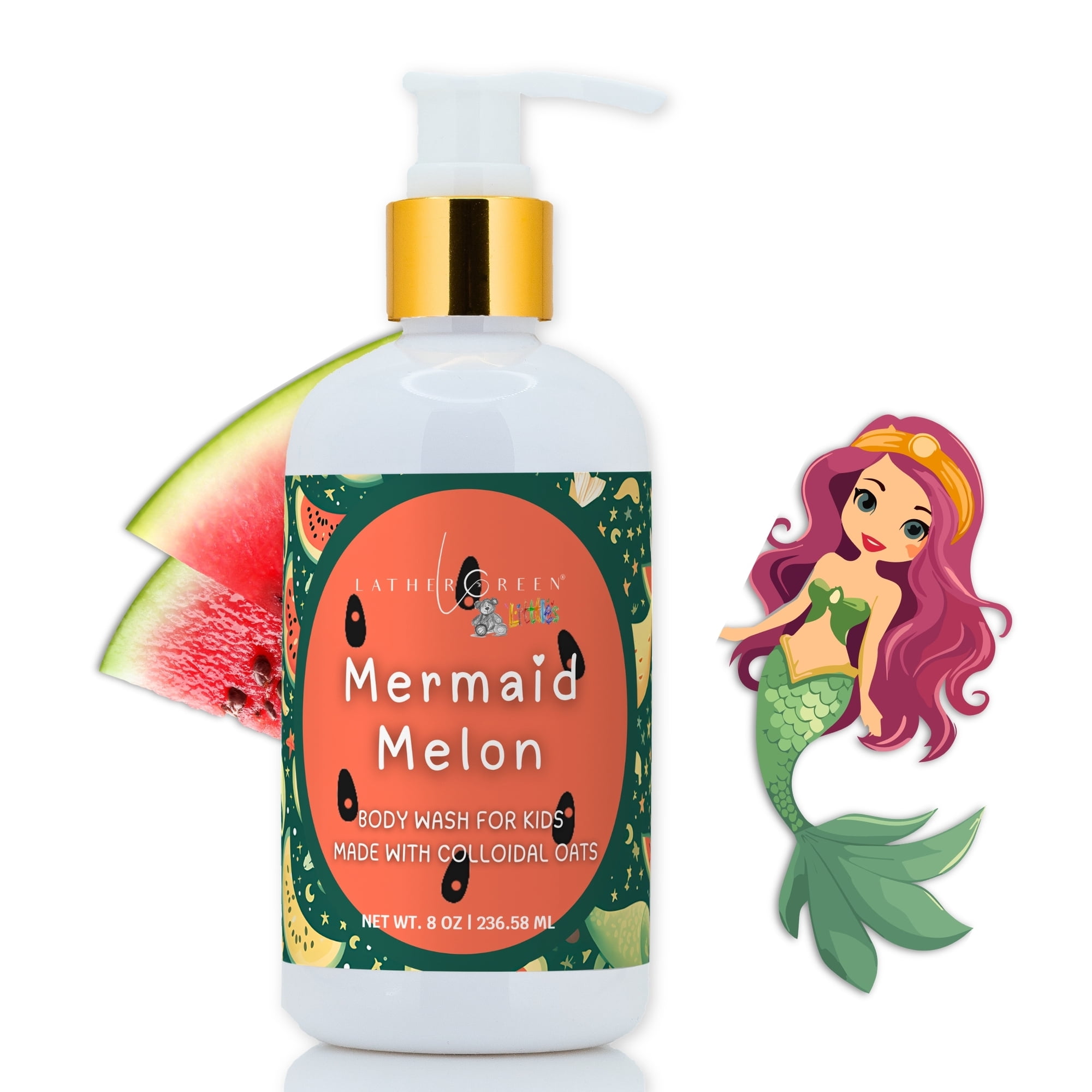 Mermaid Melon Body Wash for Kids and Toddlers | Gentle Daily Cleanser