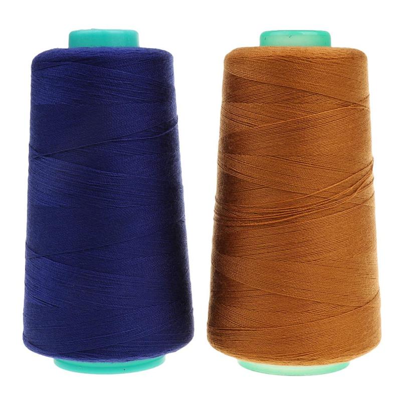 Pack of 2 Spool Polyester Jeans Sewing Thread for Sewing Machine 20S/2
