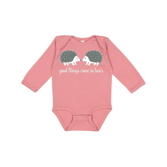 Inktastic Twin Hedgehogs Baby Gift Boys or Girls Long Sleeve Baby Bodysuit