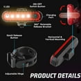 thumbnail image 3 of HOMEYA 3 Packs Rechargeable Bike Tail Light Set, Waterproof LED Bicycle Rear Safety Warning Lights with USB Charging, 3 of 8