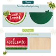 thumbnail image 3 of 2 Pieces Watermelon Hanging Sign Watermelon Door Hanger Wood Welcome Door Sign Happy Summer Watermelon Hanging Door Sign Plaque for Summer Front Door Wreath Home Wall Decor with Hanging Rope, 3 of 7