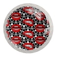 thumbnail image 1 of 4 Pcs Valentine Lips Romance Kiss Knobs for Kitchen Cabinet Cupboard Dresser Bookcase Drawer Pulls Handles Round Home Decor, 1 of 5