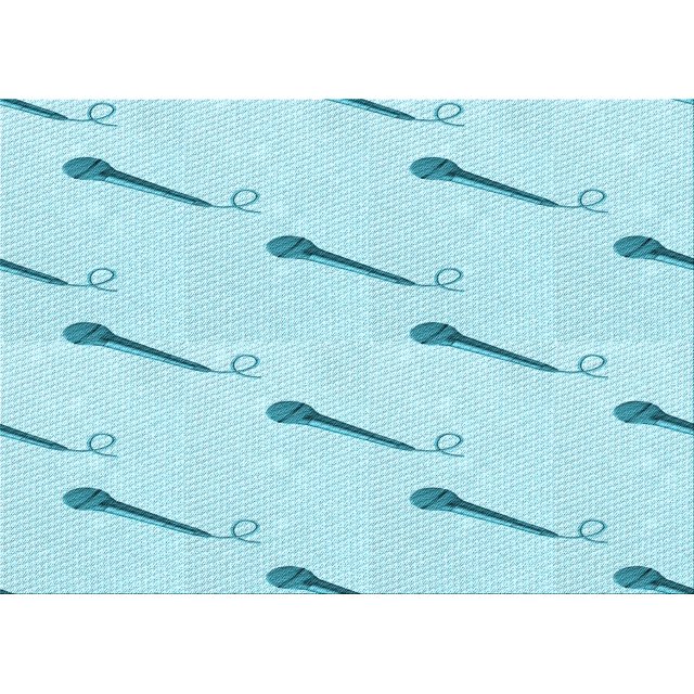 Ahgly Company Tapis d'Intérieur Lavables en Machine Rectangle Transition Bleu Diamant Bleu, 8' x 10'