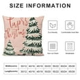 thumbnail image 5 of Merry Christmas Pink Throw Pillow Covers Christmas Trees Pillows Winter Holiday Cushion Decor for Sofa Couch, 5 of 5
