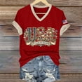 thumbnail image 7 of kaondbfi Summer Tops for Women Women's 250Th Anniversary Print V Neck T Shirt 250Th Anniversary Tshirt Patriotic Tee Womens Essentials Fashion Clothing, 7 of 7