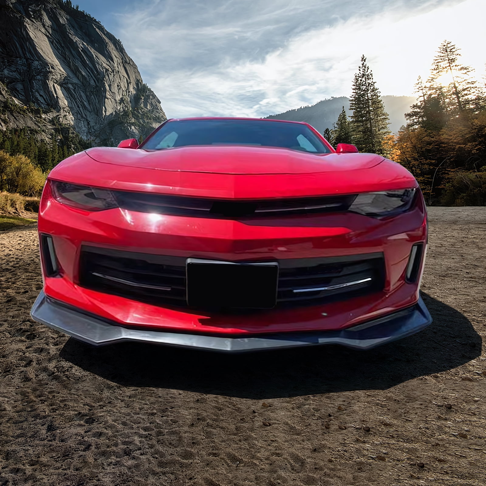 Ikon Motorsports Compatible with 16-18 Chevy Camaro  LT and RS Model Only, ZL1 Style Front Bumper Lip PP