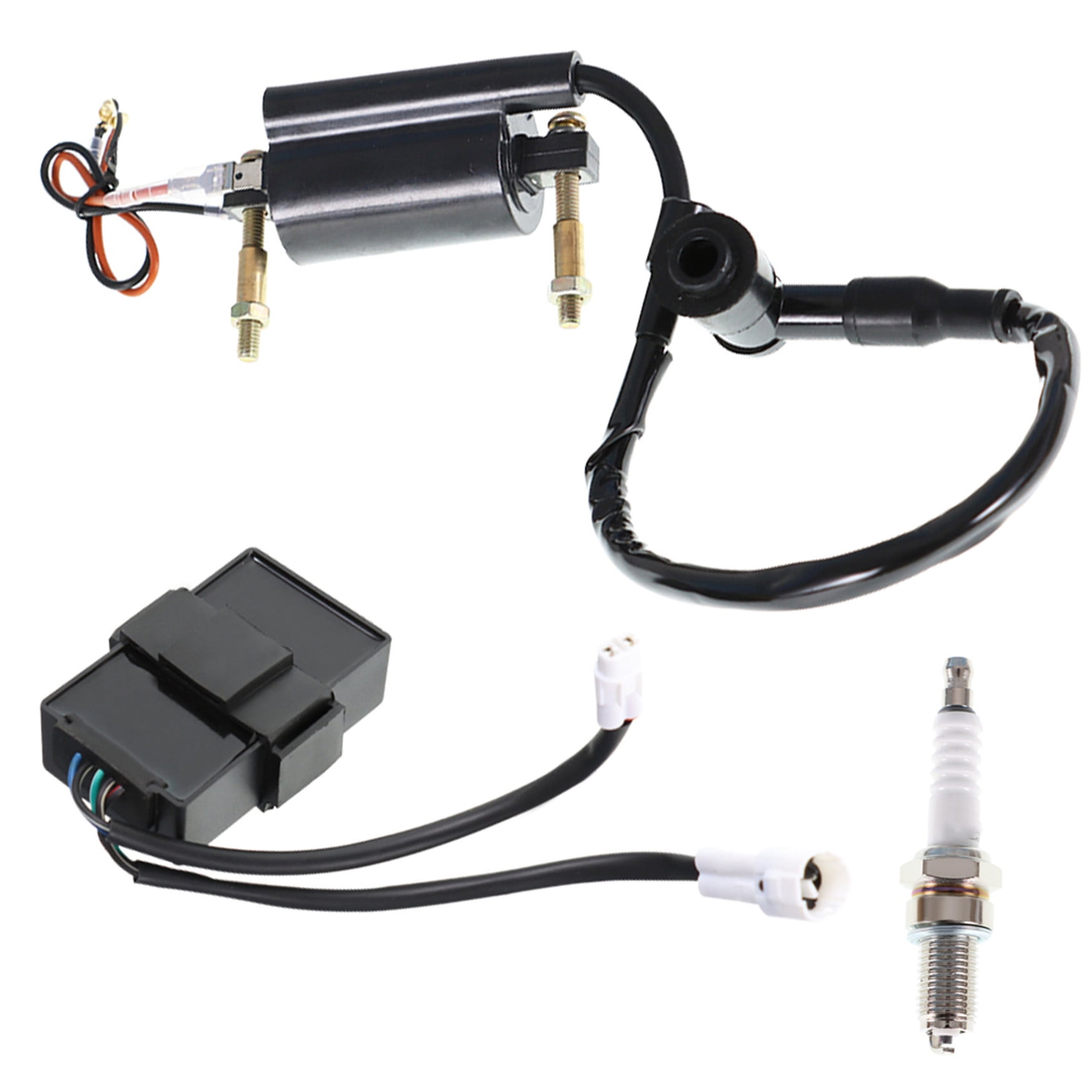 LABLT Ignition Coil CDI Spark Plug Kit for Kawasaki Bayou 300 KLF300B