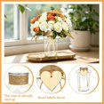 Window Height Bookcase Cosemary Twine Rope Glass Mason Jar Flower Vases Set for Shelf, Table ...