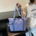 thumbnail image 6 of Large Tote Bag for Women with Zipper, Lightweight Puffy Tote Bag Quilted Shoulder Bag Handbag for Travel, Work, Gym, 6 of 10