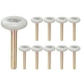 thumbnail image 1 of Unique Bargains 10 Packs 1.8' Rouleaux de Porte de Garage en Nylon pour 2' Piste, 3.3' Roues de Porte de Garage Tige, 6200zz Roulement 11 Boules, Blanc, 1 of 7