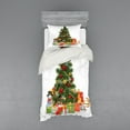 thumbnail image 2 of Ambesonne Christmas Bedding Set 4 Pcs, Christmas Tree Style, Queen, Red Green Yellow, 2 of 3