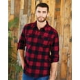 thumbnail image 3 of Burnside Men's Yarn-Dyed Long Sleeve Flannel Shirt, Navy, 2XL, 3 of 4