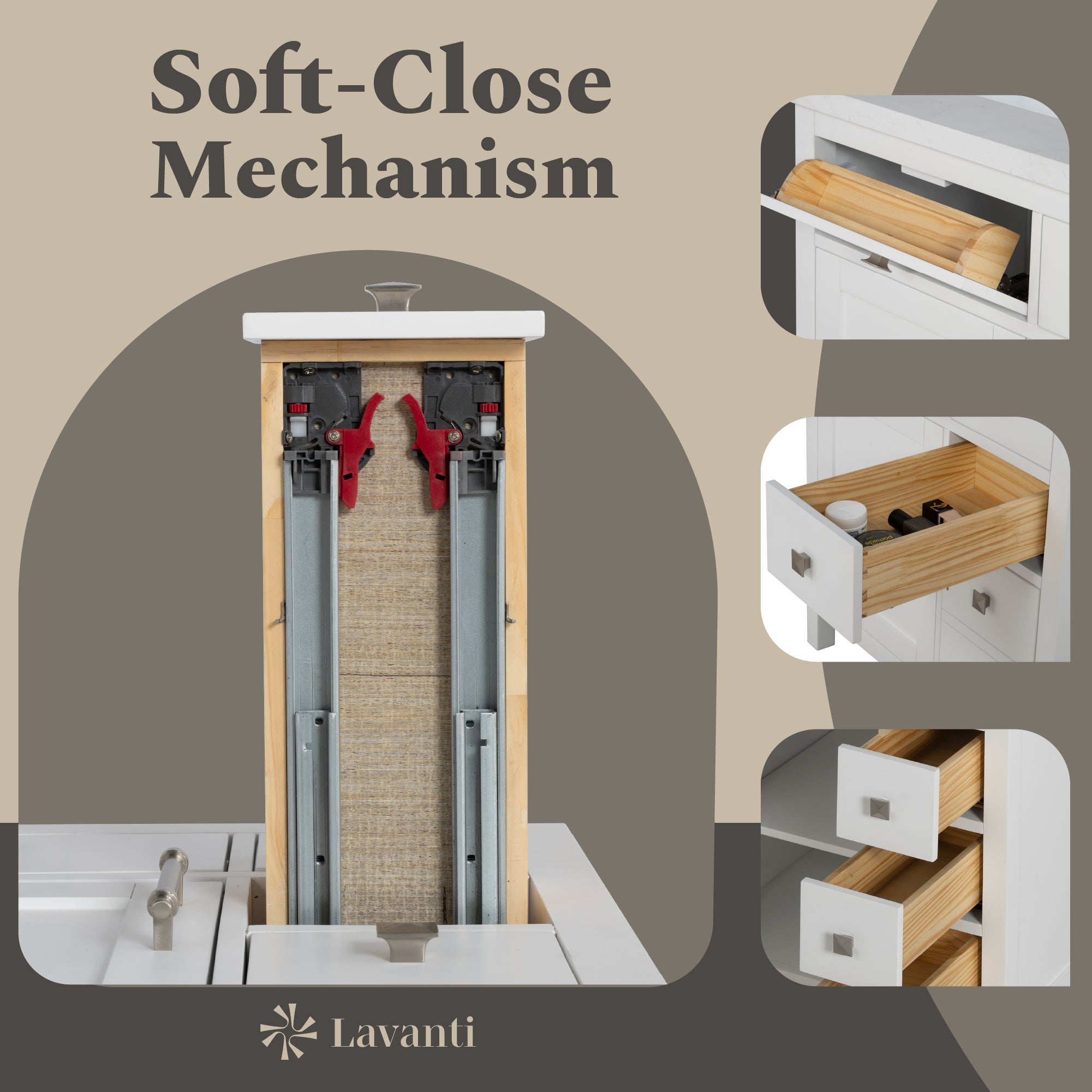 Lavanti Oakford Solidwood 30-inch Bathroom Vanity with Sink - Stylish White