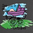 thumbnail image 2 of CafePress - See You In October Maternity T Shirt - Maternity Dark T-Shirt, 2 of 3