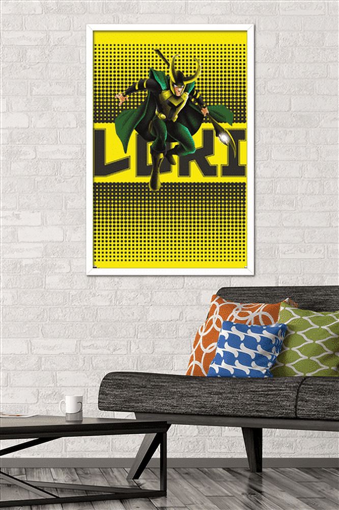 Marvel Shape of a Hero - Loki Wall Poster, 22.375" x 34", Framed
