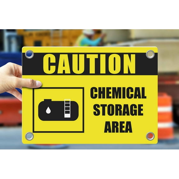 CHEMICAL STORAGE AREA | Warning Notice Caution Danger 3mm PVC Sign