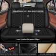 thumbnail image 3 of LAONNVIR Seat Covers Fit for Toyota RAV4 2013-2024 2025 5 Seats Car Seat Cover Ice Silk Leather Breathable Waterproof Automotive Cushion Protector (5 Seats & Black), 3 of 8