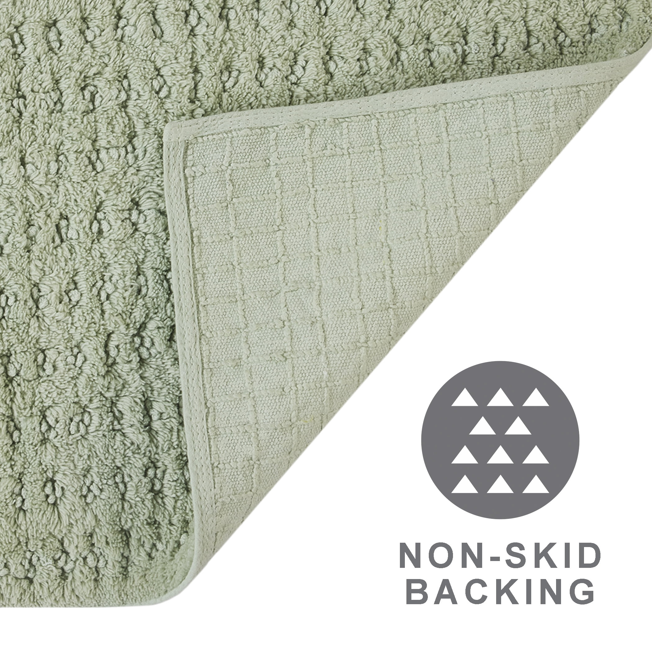 Beautiful Cotton Bath Rug by Drew Barrymore, Sage Green, 20x34"