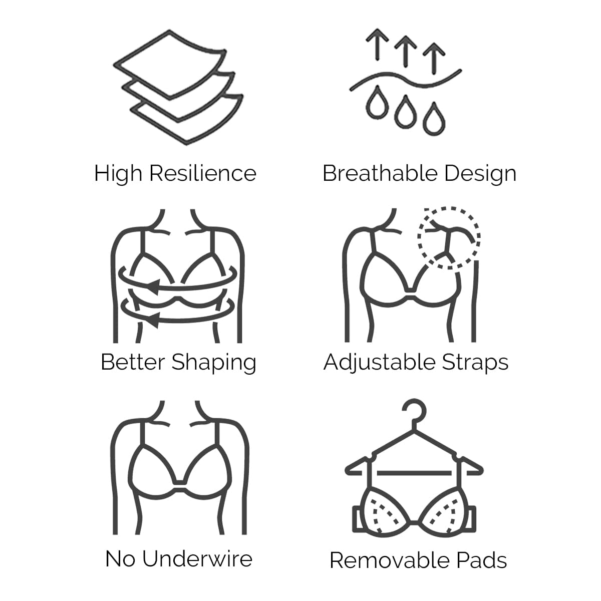 JOY BRA Scoopneck Seamless Bras for Women | Wireless Full Coverage Push Up Womens Sports Bra | Comfortable Everyday Bras (One Size)(Heavenly Pink)