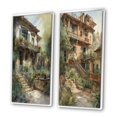 thumbnail image 3 of Designart "Country Cottage Entry Rustic Charm IV" Farm Framed Wall Art Set Of 2 - Country White Framed Canvas Set For Living Room Decor, 3 of 6
