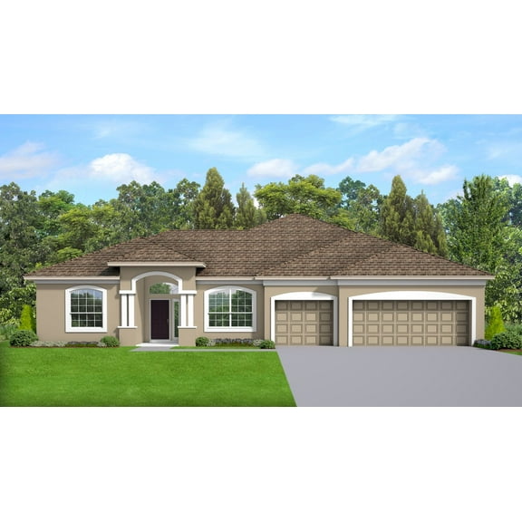 556-2337: Contemporary CMU 4 Bed, 3 Bath Luxury Home Plan, 2337 Sq Ft: Full Blueprints with License to Build by Home Plan Marketplace - Lesuto
