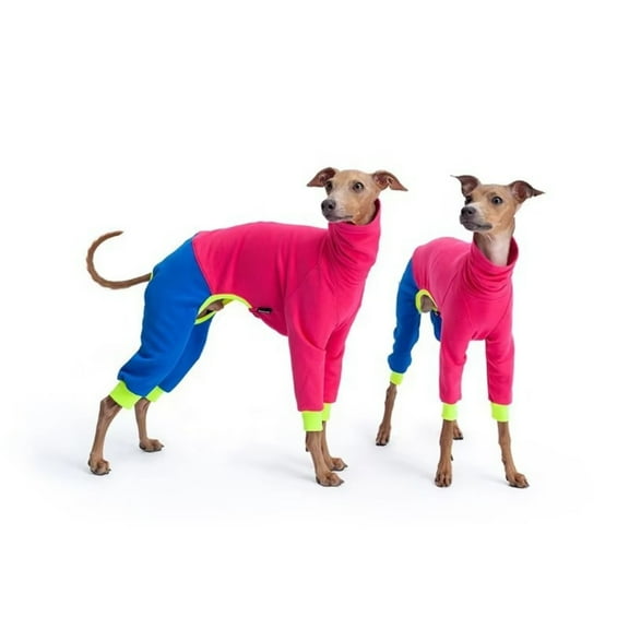 Warm Fleece Lined Dog Clothes for Large Breeds Full Body Winter Outfit Greyhound Whippet Apparel