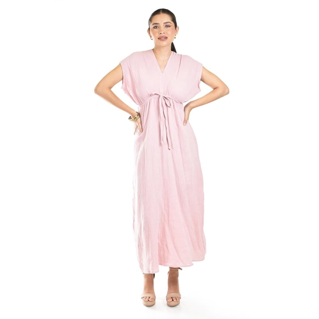 Maxi vestido de algodon Roman Fashion /Juvenil, 4365 (Rosa palo) rosa CH