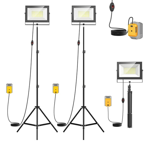 Luces de trabajo LED LIVOWALNY, 200 W, 2000 lm, trípode impermeable
