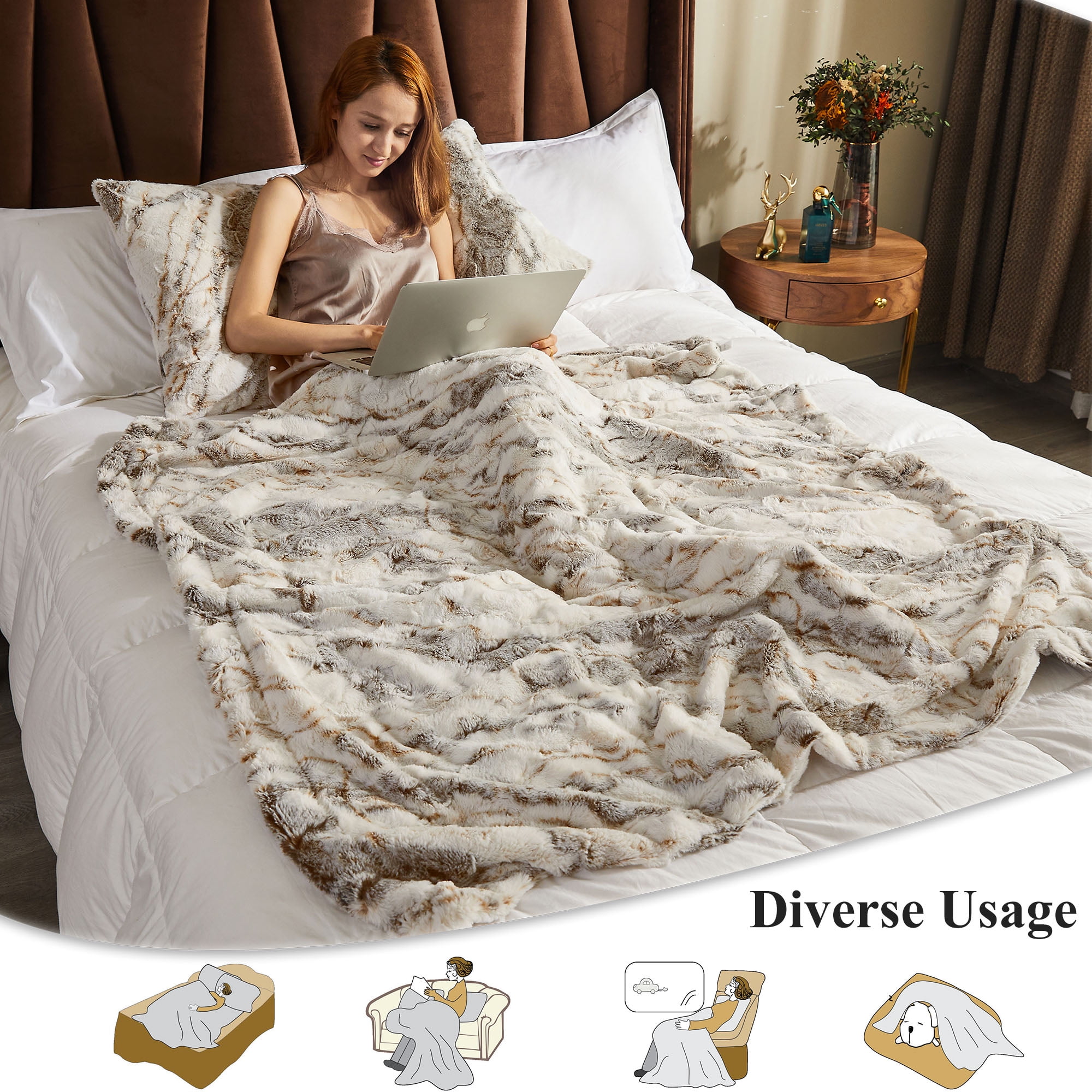 Dreamland faux fur heated mattress cover sale