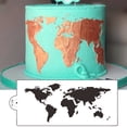 thumbnail image 3 of ENJOYW Cake Stencil World Map Pattern Bakeware PET Cookies Fondant Cutting Die for Bakery Cake Stencil, 3 of 7