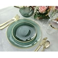thumbnail image 3 of " OCCASIONS " 960pcs set (120 Guests)-Wedding Party Disposable Plastic Plate Set -120 x 10'' + 120 x 7'' + Silverware + Cups + Napkins (Belize in Green & Gold), 3 of 8