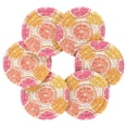 thumbnail image 7 of Yayeee 6 PCS Drink Coasters with Holder Set Woven Absorbent Round Tabletop Hot Pad, Orange Grapefruit Slices, 7 of 7