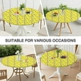 thumbnail image 7 of Yellow Cartoon Unicorn Rainbow Heart Pattern Round Fitted Tablecloth with Elastic Edge,Dining Table Cover Waterproof,Outdoor Round Tablecloth for Camping,Dining,Indoor and Outdoor, 7 of 7