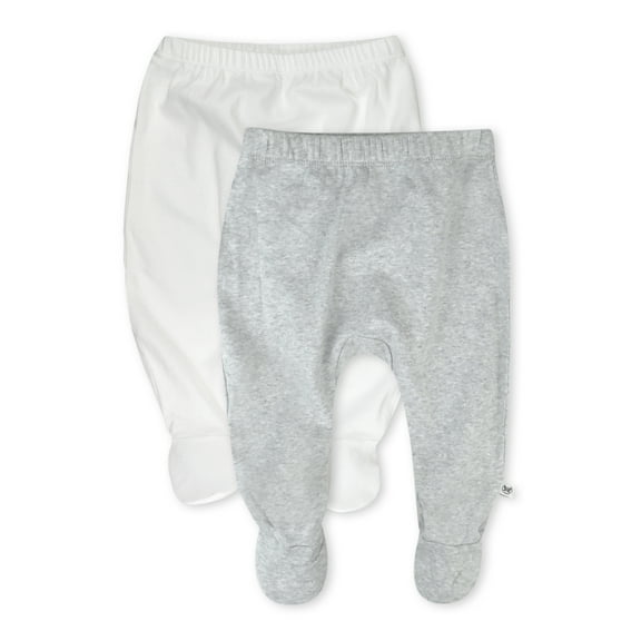 Honest Baby Clothing Organic Cotton Boy/Girl Footed Harem Pants, 2-Pack, Preemie-9 Months