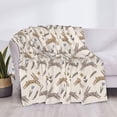 thumbnail image 3 of Rateoe Retro Rabbit Pattern Flannel Throw Blanket, Ultra-soft Blanket for Bed, Couch, Car, Hypoallergenic Anti-pilling blanket-80"x60"(Horizontal), 3 of 6