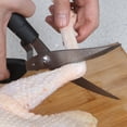 thumbnail image 3 of nipocaio Poultry shears, Poultry shears with sharp hardened stainless steel blades and plastic handles, Kitchen shears for precise cutting in comfort, bone shears, 3 of 5