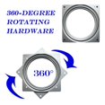 thumbnail image 3 of 2 Pcs 6 Inch Turntable Bearings Turntable Turntable Square Rotating Bearing Plate Hardware Swivel Plate, for Swivel Plate,Corner Cabinet,Revolving Shelve in Kitchen, 3 of 5