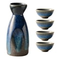thumbnail image 6 of Gymnture Japanese Ceramic Saki Set - 4 Cups & Carafe - Assorted Colors, 6 of 11