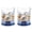 2PCS Decanter-1, variant on Goose FLY BEYOND Frozen Flight Edition Glass Cup - Goose Frozen Flight Edition Collectible Frosted Glass Tumbler, Blue and Silver Embossed Rocks Glass