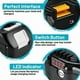 thumbnail image 3 of 2 Pzas 14.4V 6.0Ah 6000mAh para Makita BL1430 BL1415 BL1440 196875-4 194558-0 195444-8 Batería Recargable para Indicador LED, 3 of 5
