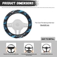 thumbnail image 7 of Yuyamidu Camo Hunting Auto Steering Wheel Cover Blue Wood Steering Wheel Case Winter Warm Car Steering Wheel Decorative Protecion for Sedan Accessories, 7 of 7