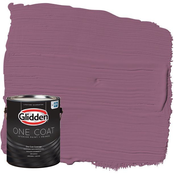 Glidden One Coat Interior Paint + Primer, Victorian Plum / Purple, 1 Gallon, Eggshell Walmart