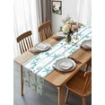 thumbnail image 4 of Burlap Table Runner 36 Inches Long, Ocean Starfish Shell Fish Non-Slip Kitchen Table Runners for Dining Room Everyday Use Party Table Decorations Watercolor Mint Green Stripes, 4 of 9