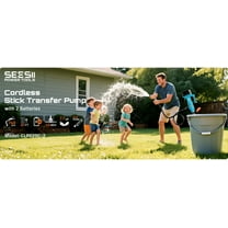 SEESII Cordless Stick Water Transfer Pump, with 2×4000mAh Batteries&Charger, Detachable Battery Pod, 740GPH 21V Handheld Sump Pump for Pool/Garden/Basement/Pond/RV Pool/Boat Well/Rain Barrels