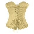 thumbnail image 5 of JFGHDG Bustier Corset Women Corset Halter Top Body Corset Top Corset for Women Wedding Corset Yellow M, 5 of 6